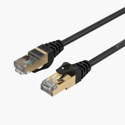 2. Orico PUG-C7 CAT7 10 Gbit/s RJ45 Ethernet-Netzwerkkabel, rund, 10 m, Schwarz