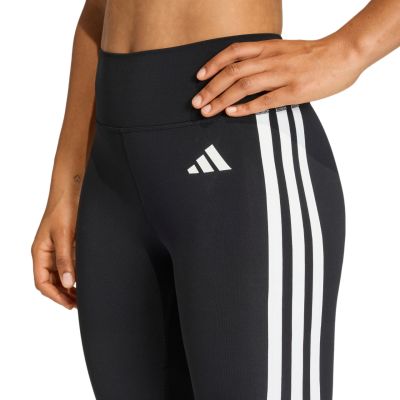 4. adidas Damen 3/4 Optime Essentials Workout Leggings mit 3 Streifen, Schwarz, KE6062
