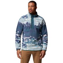Columbia Helvetia II Fleece mit halbem Druckknopf, bedruckt, 2098461461, Blau, L