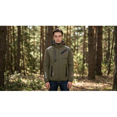 9. Geographical Norway Royaute DB 068 M WY1997H/GN-Kaki / Black Softshelljacke