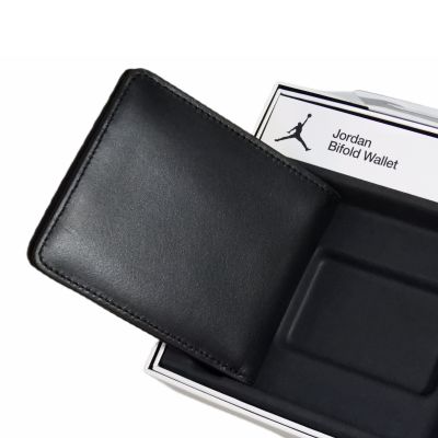 3. Air Jordan Jumpman Ingot Bifold Geldbörse aus schwarzem Leder - MA0819-023