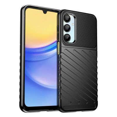 Thunder Case für Samsung Galaxy A56/A36 Silikon Panzerhülle - Schwarz
