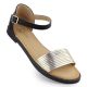 4. Filippo DS6917 Damen-Sandalen in Schwarz und Gold