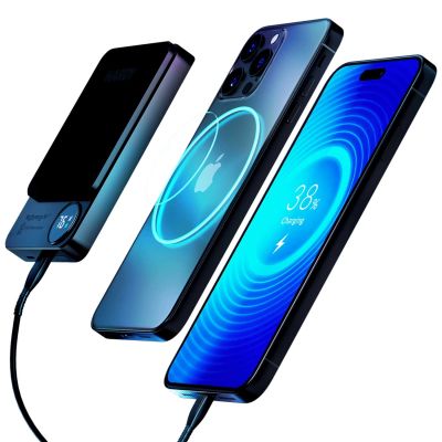 3. Powerbank 3mk HARDY MagSynergy Ni+ 5.000mAh 22,5W USB 1C1L - schwarz