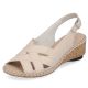 27. Rieker W RKR682 bequeme Ledersandalen beige