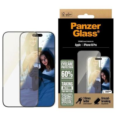 PanzerGlass EyeCare Displayschutzfolie iPhone 16 Pro 6,3" Ultra-Wide Fit 2866