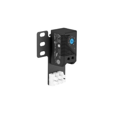 4. LANBERG Schließthermostat 10 A für Schränke mit Montagewinkel (Rack) und elektrischem Klemmenblock, schwarz
