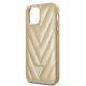 5. Guess GUHCP12SPUVQTMLBE iPhone 12 mini 5,4" Gold/Gold Hardcase V-Quilted Collection