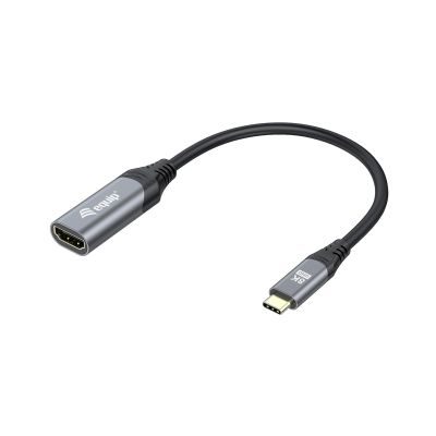 Equip 133492 Kabeladapter 0,15 m USB Typ-C HDMI Schwarz, Grau
