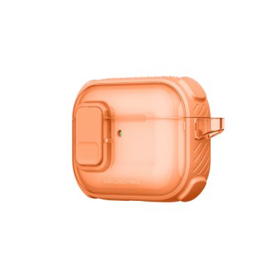 9. AmazingThing Titan Pro Mag Hülle, transparent, für AirPods Pro 3 – Orange