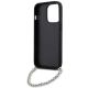 6. Karl Lagerfeld KLHCP14LSACKLHPK iPhone 14 Pro 6,1" schwarz/schwarzes Hardcase mit Saffiano-Monogrammkette