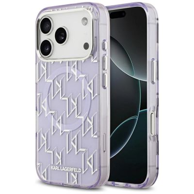 Karl Lagerfeld IML KL Monogram MagSafe Case für iPhone 17 Pro Max - Lila