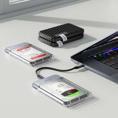 3. Orico TX25C3 2,5" HDD/SSD USB-C 5Gb/s Festplattenlaufwerk - Transparent