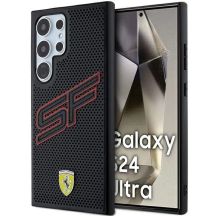 Ferrari Big SF Perforierte Hülle für Samsung Galaxy S24 Ultra – Schwarz