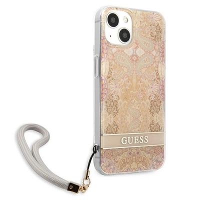 4. Guess GUHCP13SHFLSD iPhone 13 mini 5,4" Gold/Gold Hardcase Flower Strap