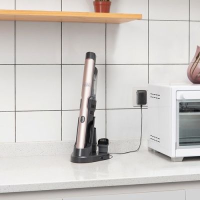 19. Black & Decker DVC320BRG Tragbarer Staubsauger, beutellos, Roségold