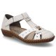 Rieker M1655-61 bequeme Damensandalen mit Klettverschluss und geschlossener Zehenpartie in Beige