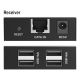 2. Verlängerungskabel (Extender) über verdrilltes Paar Cat.6 USB 2.0 bis zu 150 m, 4x USB-A bis zu 480 Mbit/s, 1x RJ45 (Gigabit Ethernet) - Set (Empfänger/Sender)