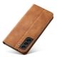 5. Magnet Fancy Case für Samsung Galaxy S23+ Flip Cover Wallet Stand Braun