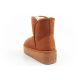 14. D.Franklin Damen Winter Schneestiefel Modische Fell gefütterte Braune Stiefeletten