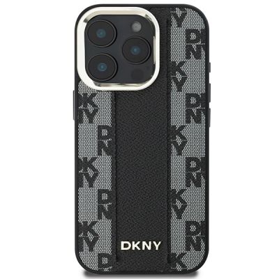 3. DKNY Checkered Pattern Magsafe Hülle für iPhone 16 Pro – Schwarz