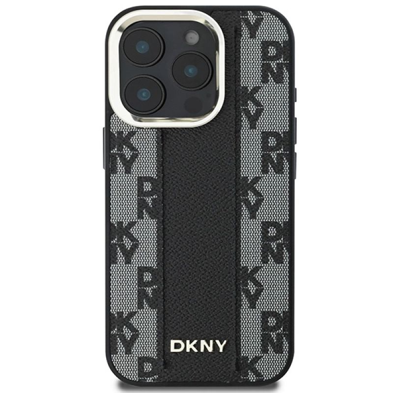 3. DKNY Checkered Pattern Magsafe Hülle für iPhone 16 Pro – Schwarz