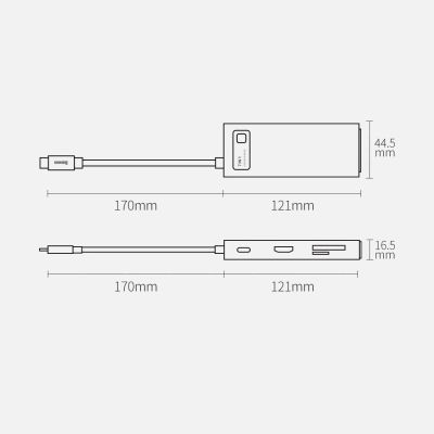 22. Baseus Metal Gleam Series multifunktionaler USB HUB 7in1 Typ C HDMI TF PD Kartenleser grau (WKWG020113)