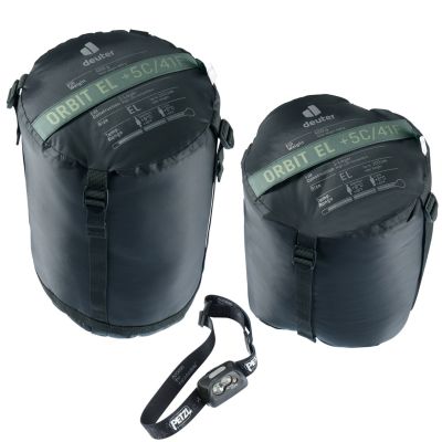 6. Deuter Orbit EL +5C/41F Mumienschlafsack für Erwachsene, Material: Polyethylensulfon (PES), Ripstop, Grün