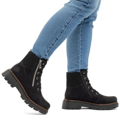 6. Bequeme Damen-Trekkingschuhe in Schwarz Rieker 76720-00