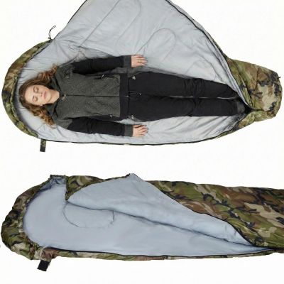 24. CAMO TOURIST SCHLAFSACK 210x80x50CM MIT ENERO CAMP COMPRESSION