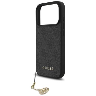5. Guess 4G Charms Collection MagSafe Hülle für iPhone 17 Pro - Schwarz