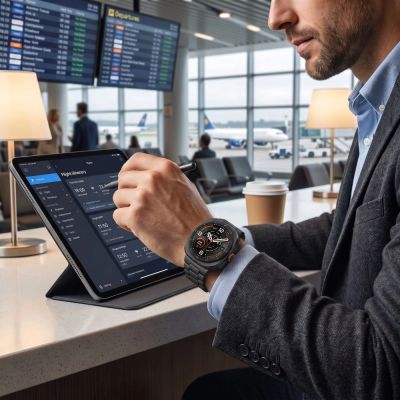 4. Tech-Protect Edelstahlarmband für Samsung Galaxy Watch Ultra 47 mm – Schwarz