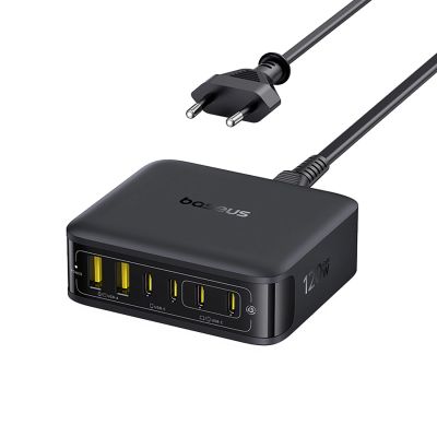 Baseus EnerFill FH21 120W Ladestation 4xUSB-C + 2xUSB-A - Schwarz