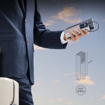 7. CUKTECH CKPB100PGLBL Powerbank 150W 10000mAh USB-C USB-A - Grau