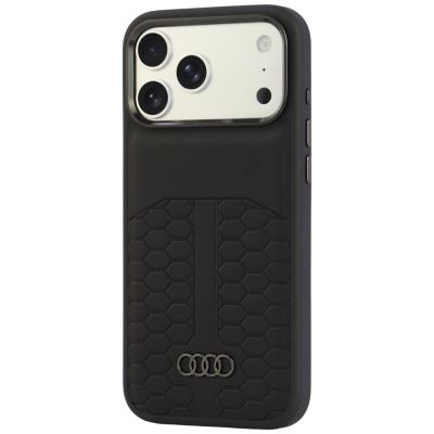 3. Audi Lederhülle MagSafe für iPhone 18 Pro Max / 17 Pro Max – Schwarz