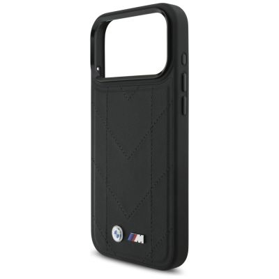 6. BMW M Quilted Logo MagSafe Case für iPhone 17 Pro Max – Schwarz