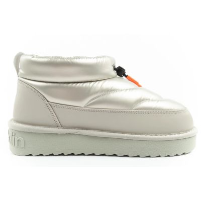 4. D.Franklin Damen Schneestiefel Winter Modische Isolierte Stiefeletten Silber