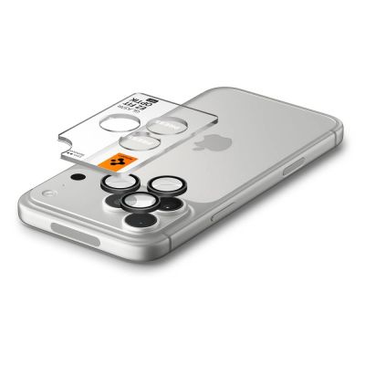 5. Spigen Optik Pro GLAS.TR EZ FIT 2er-Pack Displayschutzfolie aus gehärtetem Glas für iPhone 18 Pro / 18 Pro Max – Dunkelgrau