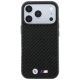 3. BMW M Carbon Metal Logo MagSafe Hülle für iPhone 17 Pro Max / 18 Pro Max - Schwarz