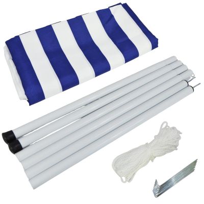 17. Sonnensegel mit Gestänge, 3 x 1,7 m, blau