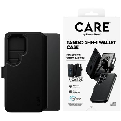 CARE by PanzerGlass Tango 2in1 Brieftaschenhülle für Samsung Galaxy S26 Ultra - Schwarz