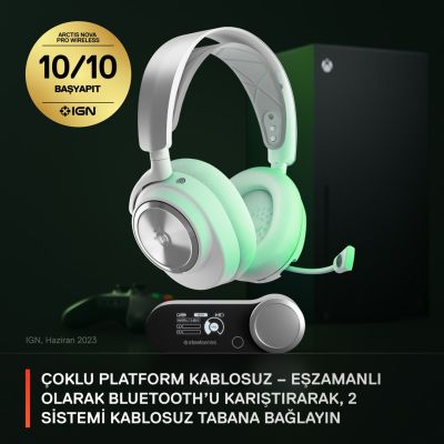 6. Steelseries 61525 Kopfhörer/Headset, kabelgebunden, Kopfbügel, Gaming, USB Type-C, Weiß