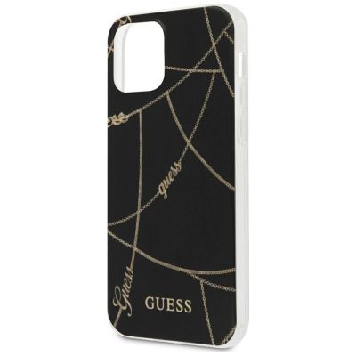 8. Guess Gold Chain Collection iPhone 12 Pro Max 6,7" Hülle - Schwarz
