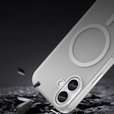 8. Magnetische Schleifhülle für iPhone 17, kompatibel mit MagSafe – Mattweiß