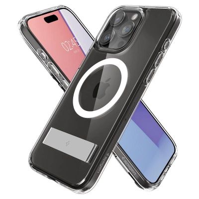 5. Spigen Ultra Hybrid S MagSafe Hülle mit Ständer für iPhone 15 Pro – transparent