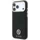 2. Guess MagSafe Hülle mit genarbtem, rundem Strass-Logo für iPhone 18 Pro Max / 17 Pro Max – Schwarz