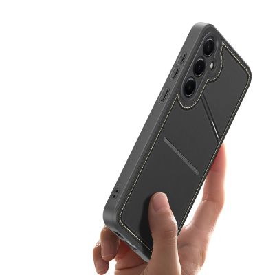 8. Dux Ducis Rafi II Hülle für Samsung Galaxy S25 mit Ständer und Geldbörse – Schwarz