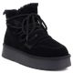 4. Damen-Ankle-Boots aus Leder mit Plateausohle, Wildleder, schwarz, Big Star UU274314