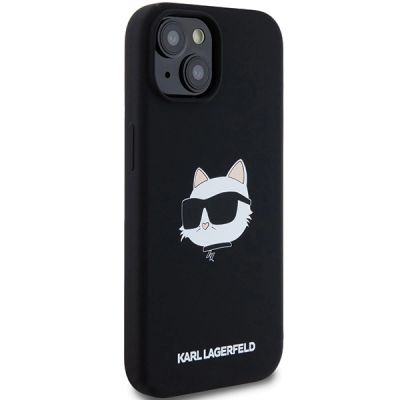 4. Karl Lagerfeld Silikon Choupette Head MagSafe Hülle für iPhone 15 Plus / 14 Plus – Schwarz