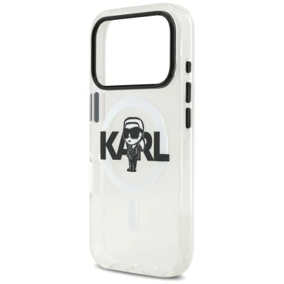 6. Karl Lagerfeld IML Karl Sketch Logo MagSafe Case für iPhone 17 Pro - Transparent